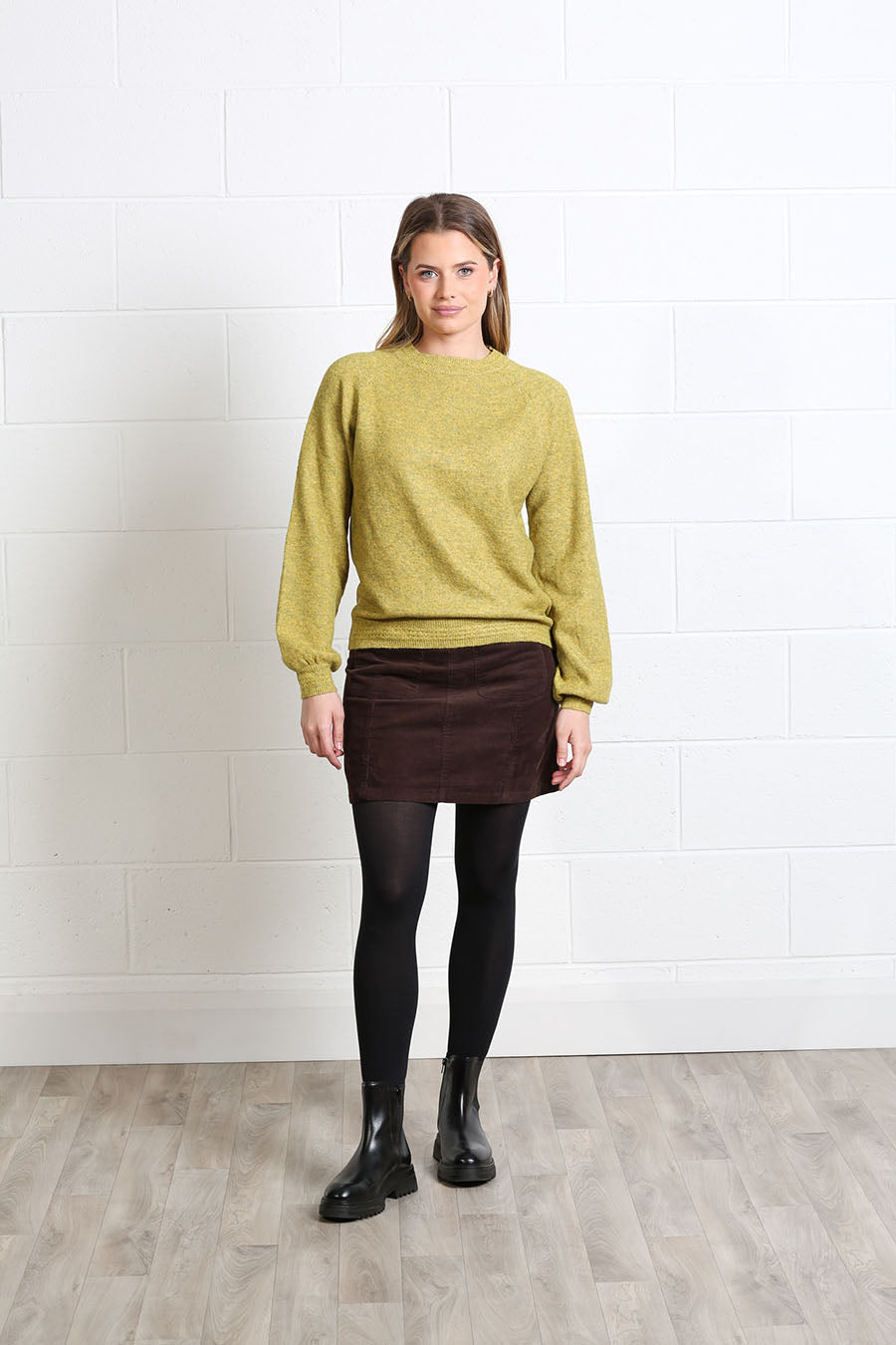 Rant and Rave Charlotte Cord Skirt Mocha