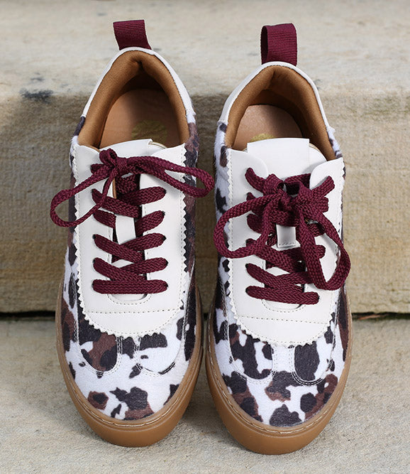 Rant and Rave Ciara Trainer Cow Print