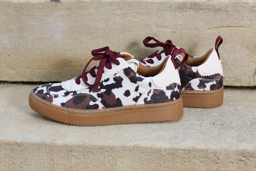 Rant and Rave Ciara Trainer Cow Print