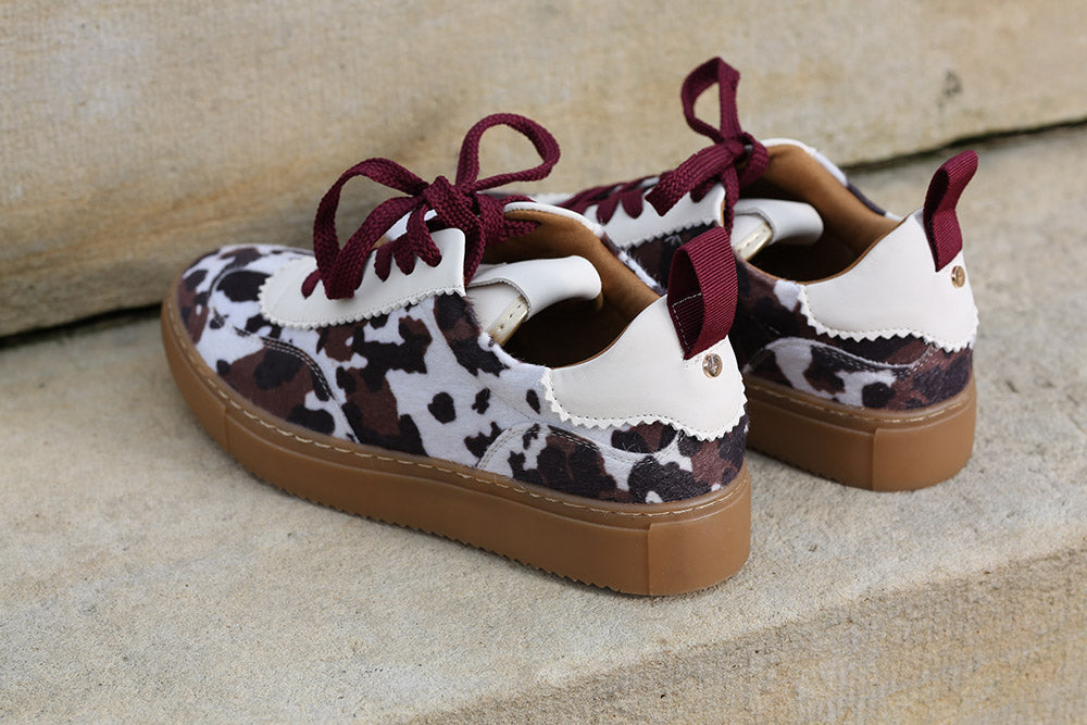 Rant and Rave Ciara Trainer Cow Print