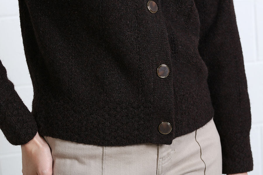 Rant and Rave Claire Cardigan Dark Brown