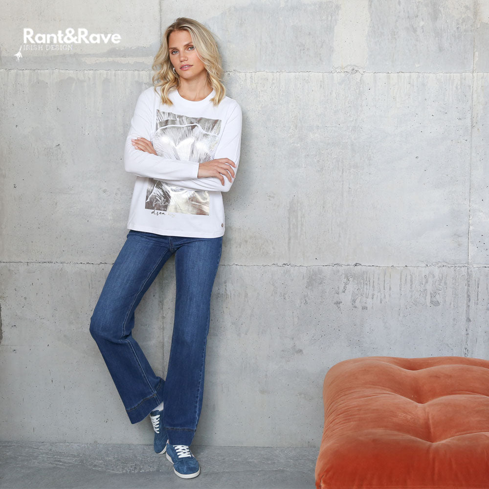 Rant & Rave Cristal Wide Jean Mid Wash