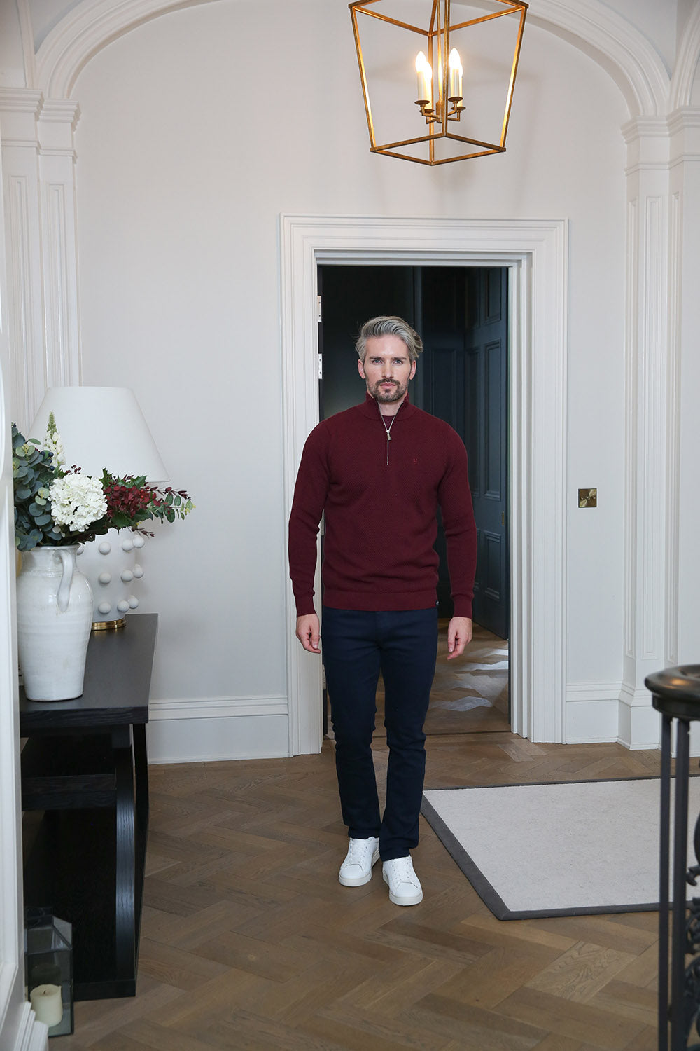 Kenrow Cullan Half Zip Burgundy