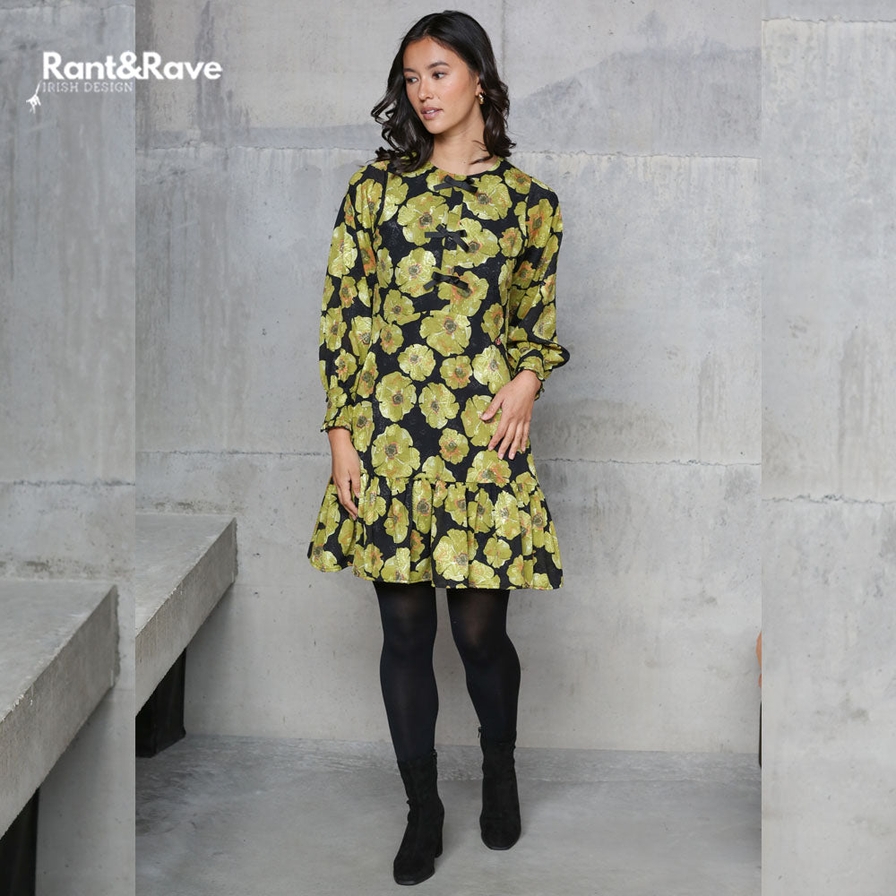 & Daina Dress Lime Green