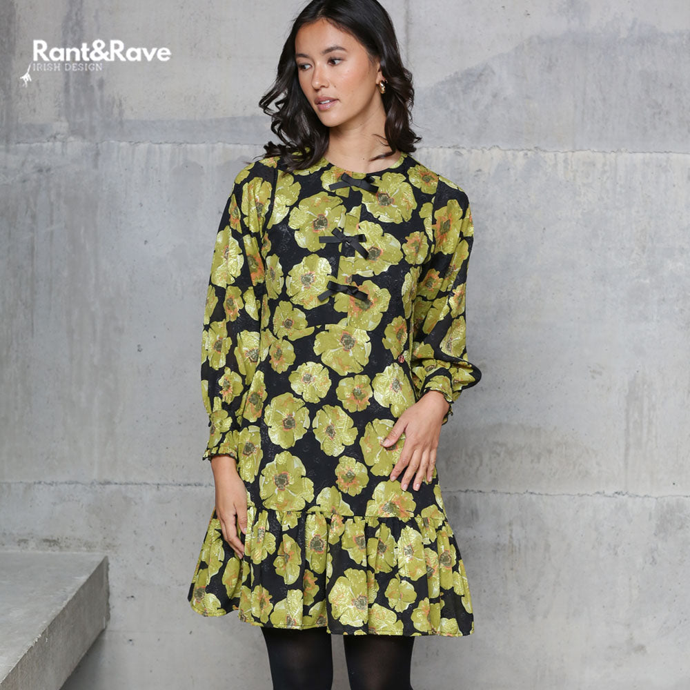 Rant & Rave Daina Dress  Lime Green