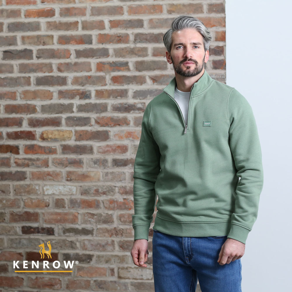 Damon Half Zip Basil