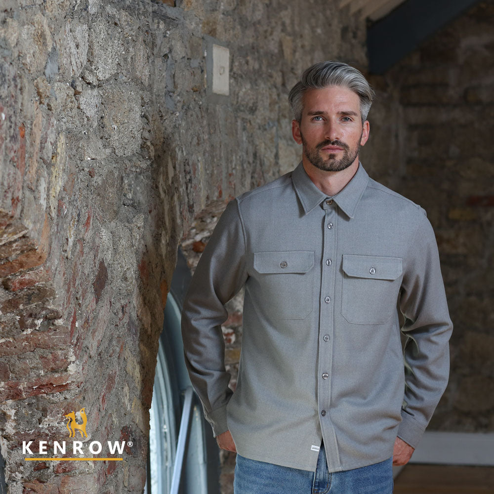 Kenrow Duncan Overshirt Grey Melange