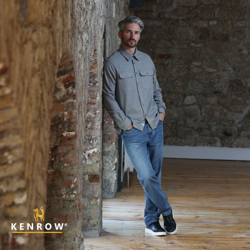 Kenrow Duncan Overshirt Grey Melange