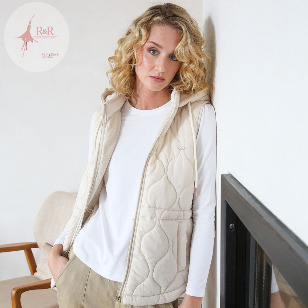 Relax & Renew Denise Quilted Gilet Cream