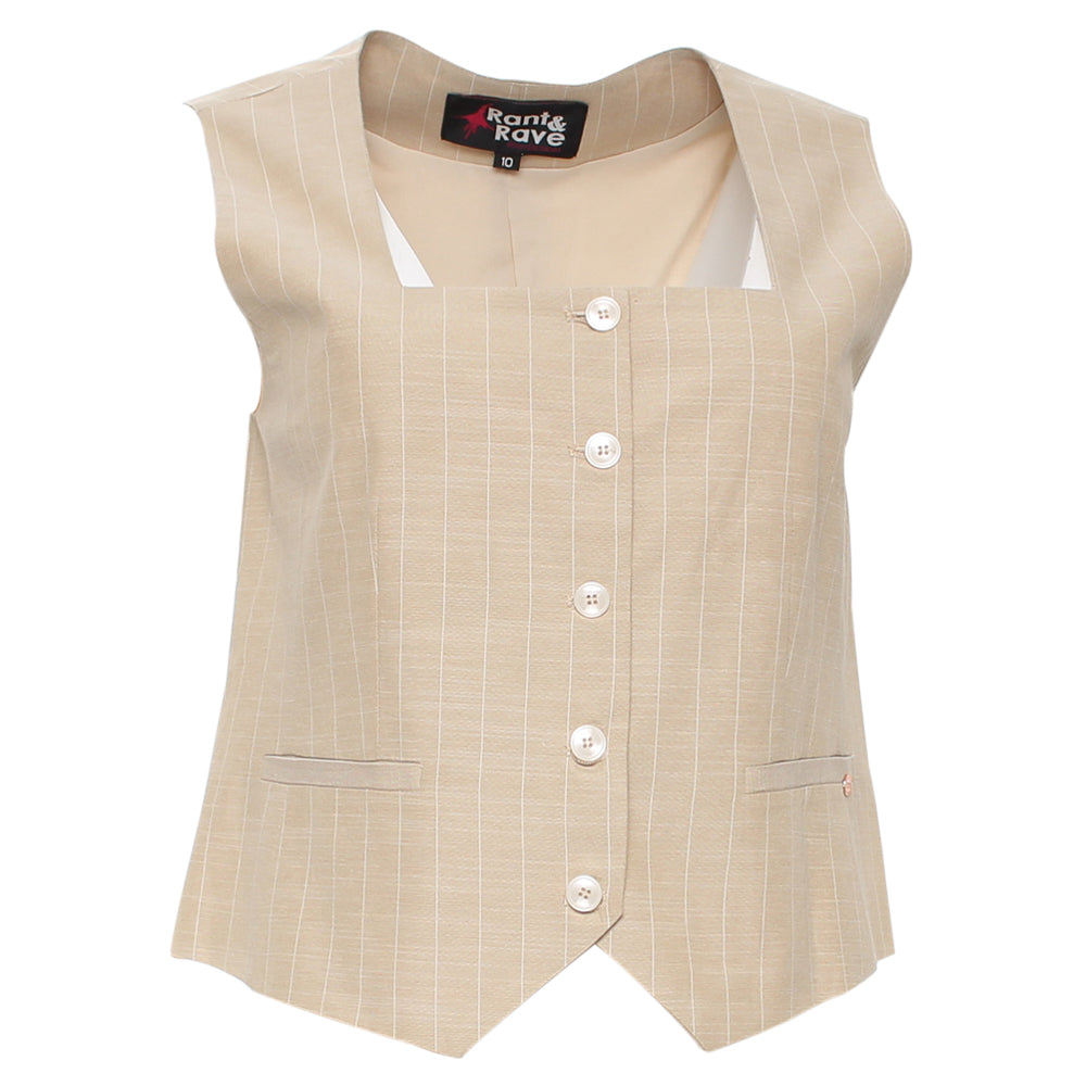 Rant and Rave Edlyn Waistcoat Sand