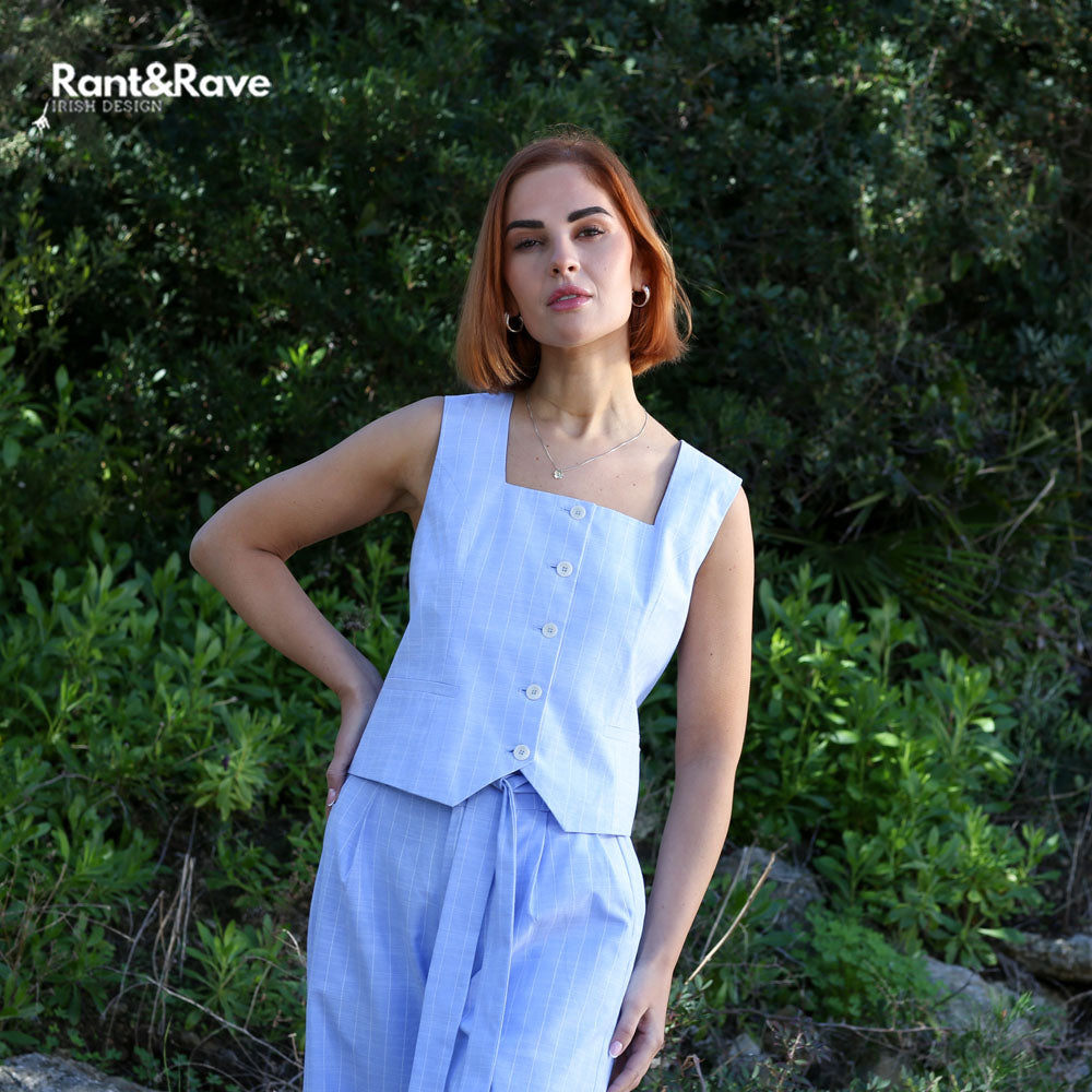 Rant and Rave Edlyn Waistcoat Sky