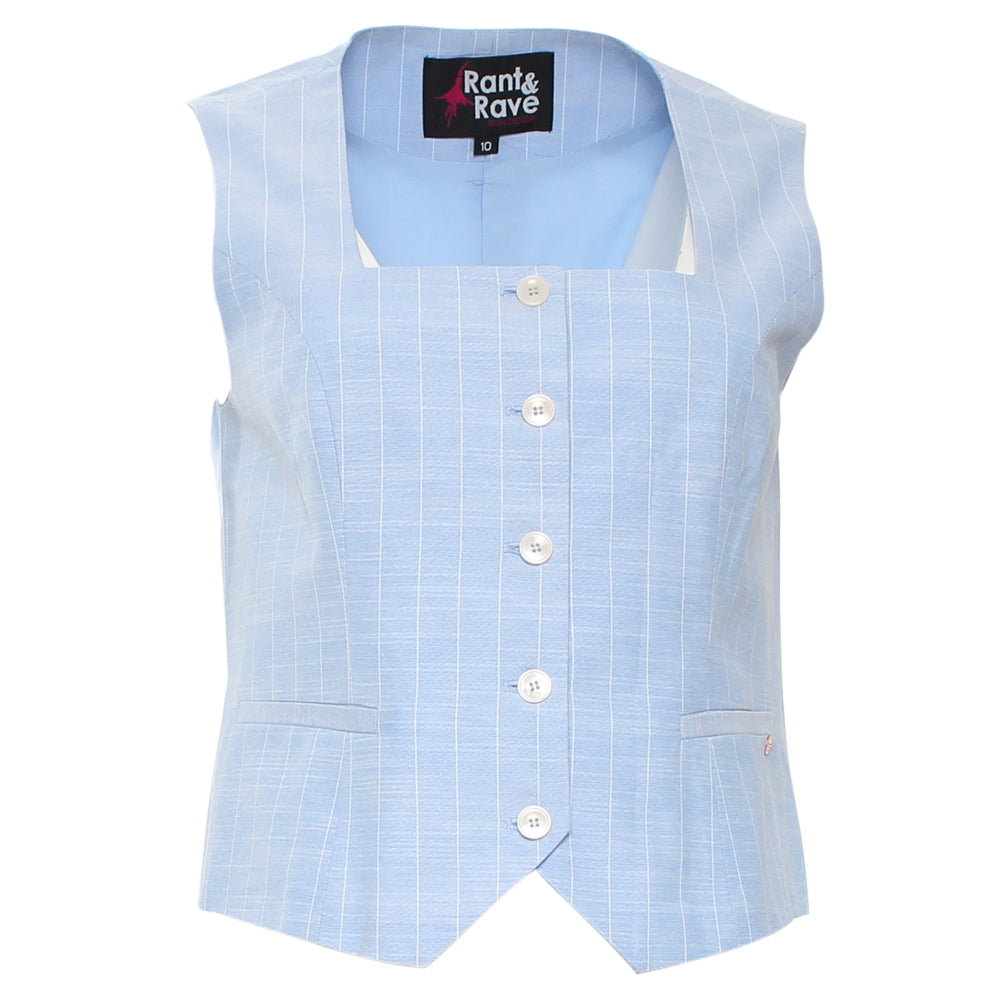 Rant and Rave Edlyn Waistcoat Sky