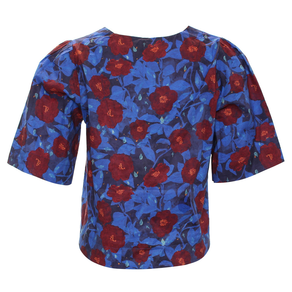 Rant and Rave Effy V Neck Top Blue