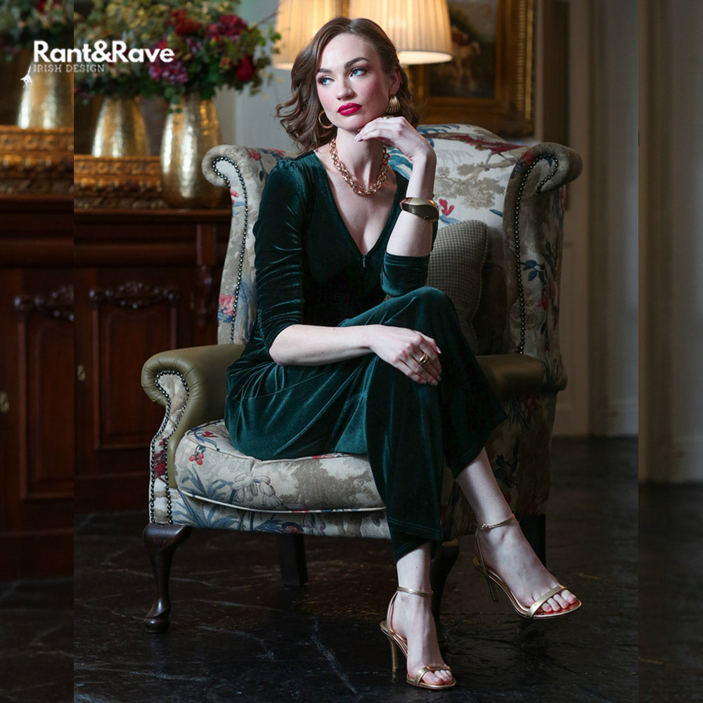Rant & Rave Farrah Jumpsuit Green (Pre Sale - Dispatched on November 12th)