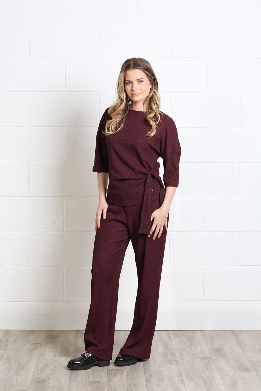 Rant and Rave Freya Textured Co-Ord Chocolate Brown