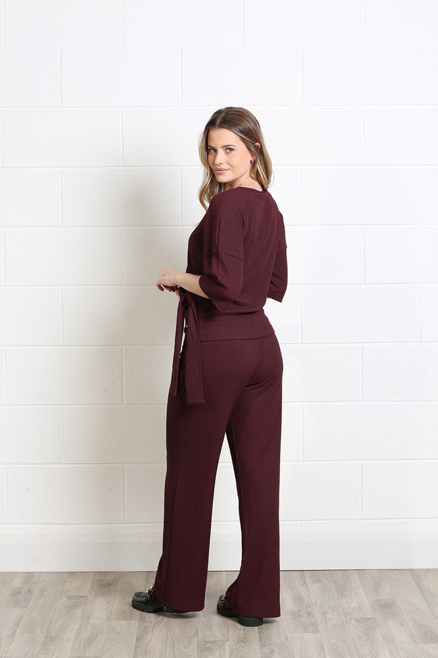 Rant and Rave Freya Textured Co-Ord Chocolate Plum