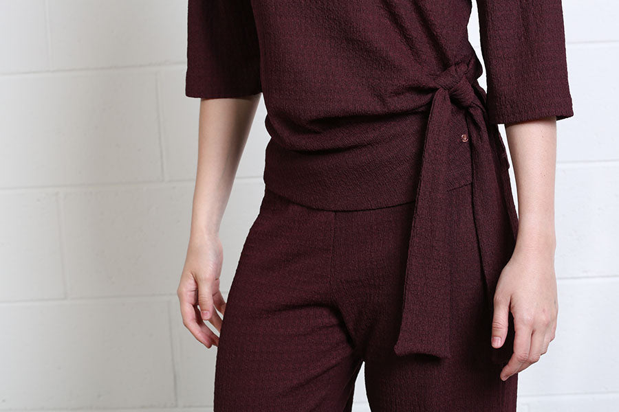 Rant and Rave Freya Textured Co-Ord Chocolate Plum
