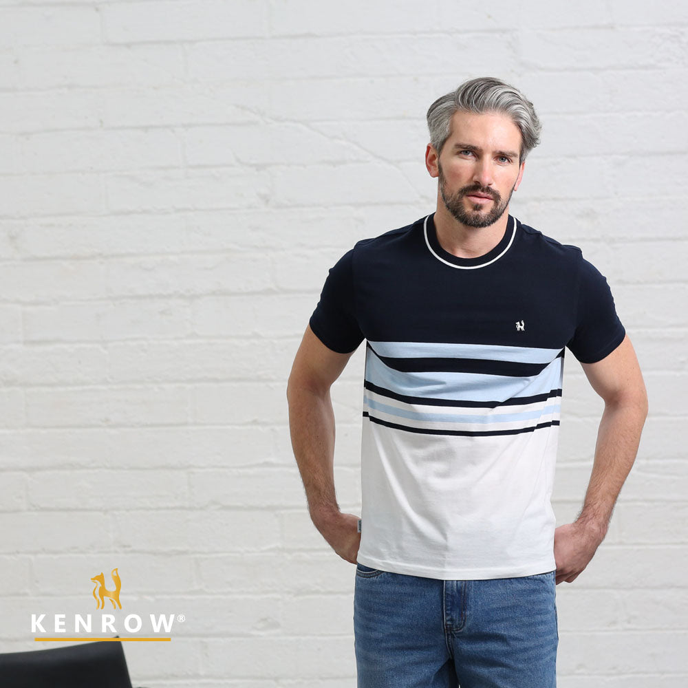 Kenrow Griffin Striped Tee Sky