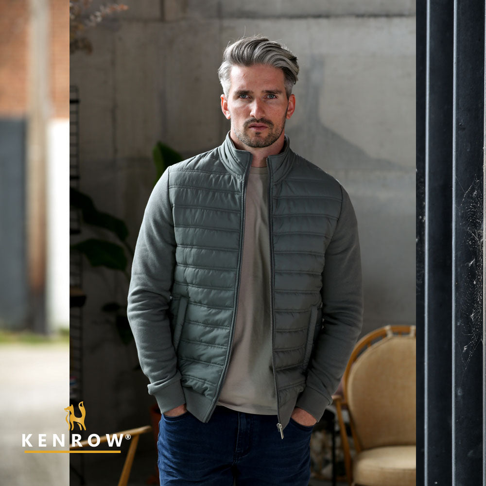 Kenrow Gibson Zip Through Olive