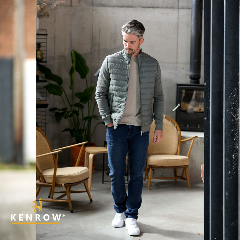 Kenrow Gibson Zip Through Olive