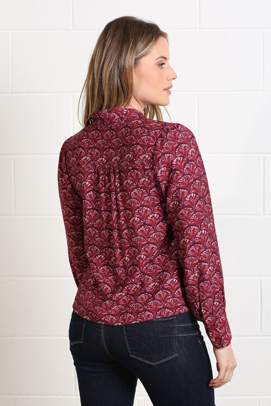 Rant and Rave Isabella Blouse Burgundy Reef