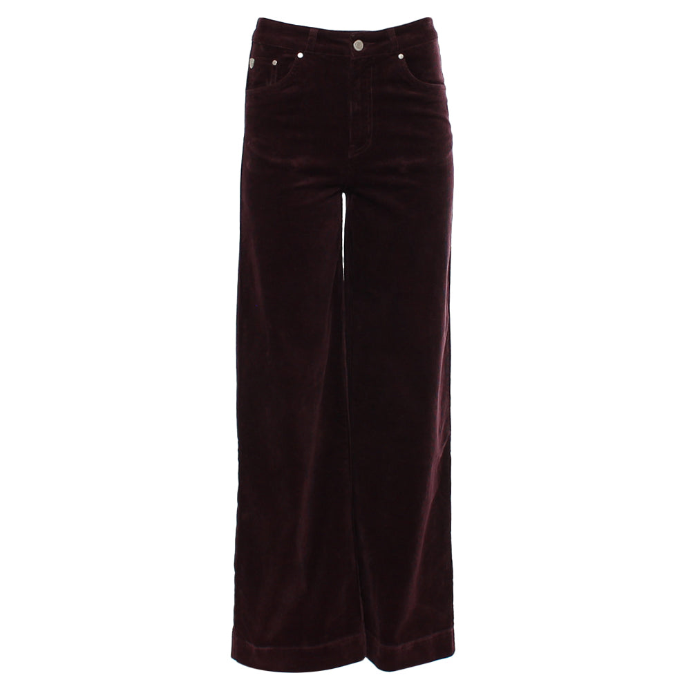 Rant & Rave Jacinda Wide Leg Cord Plum