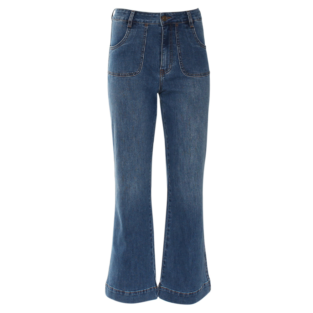 Rant & Rave Janette Wide Leg Jean Mid Wash