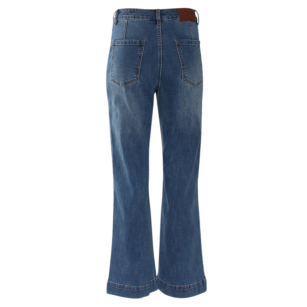 Rant & Rave Janette Wide Leg Jean Mid Wash