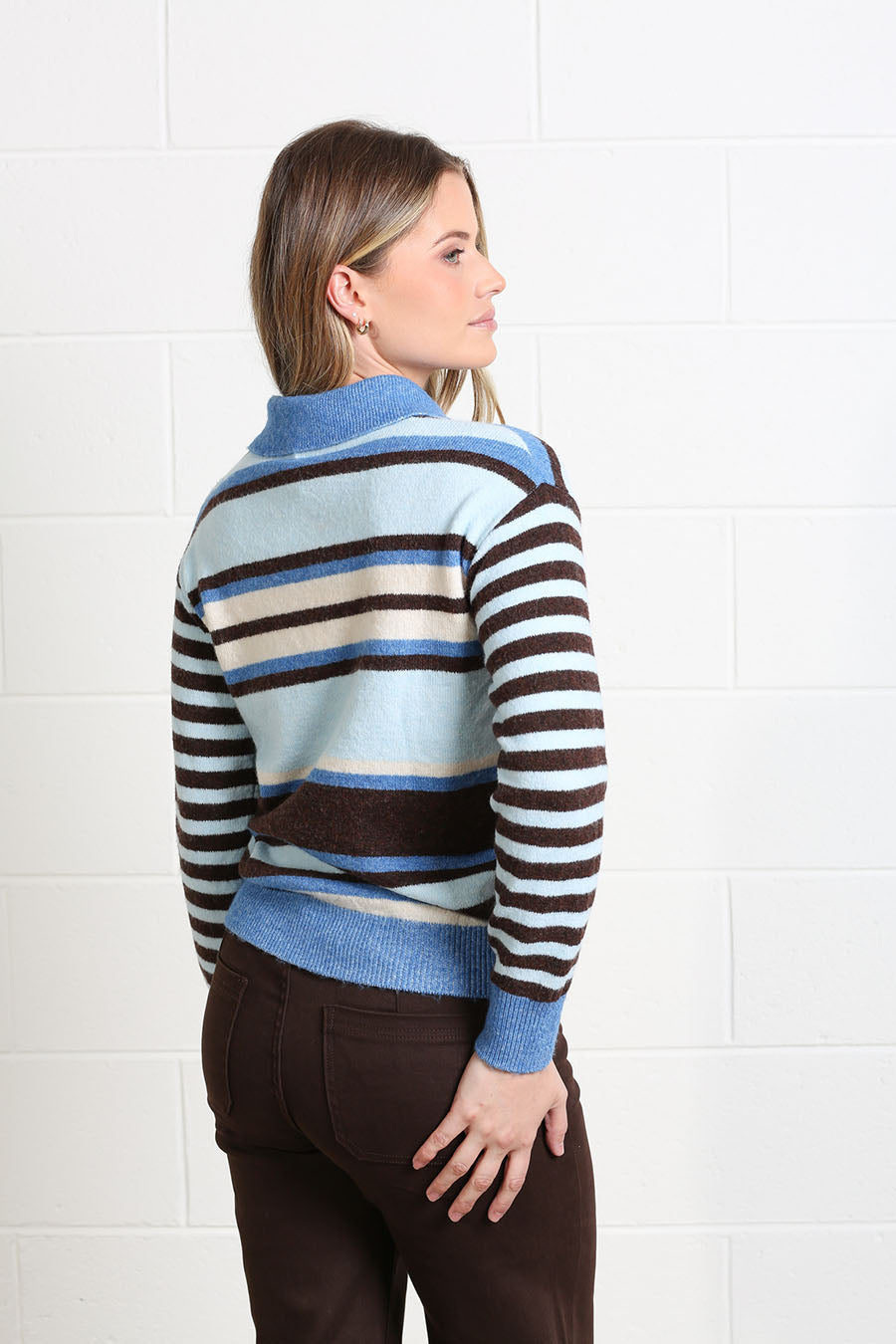 Rant and Rave Judith Collar Jumper Blue