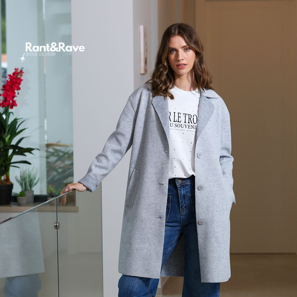 Rant & Rave Josephine Coat Blue – Mall Road Design