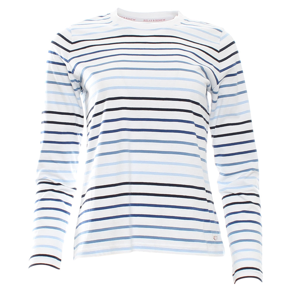 Relax & Renew Kimberley Long Sleeve Tee Blue
