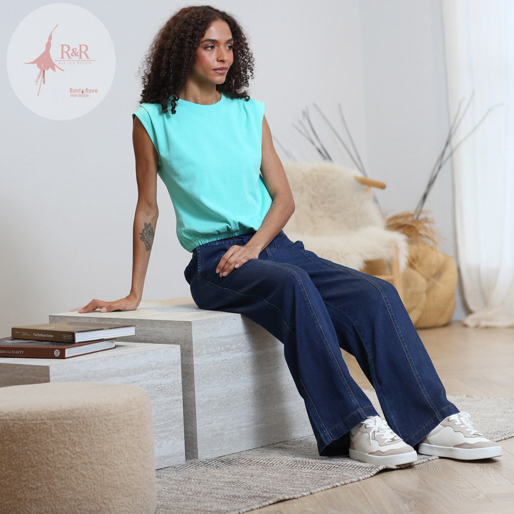 Relax & Renew Lana Wide Leg Trouser Dark Wash