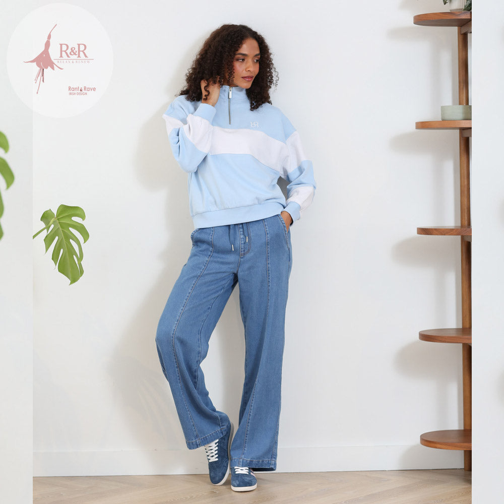 Relax & Renew Lana Wide Leg Trouser Light Wash