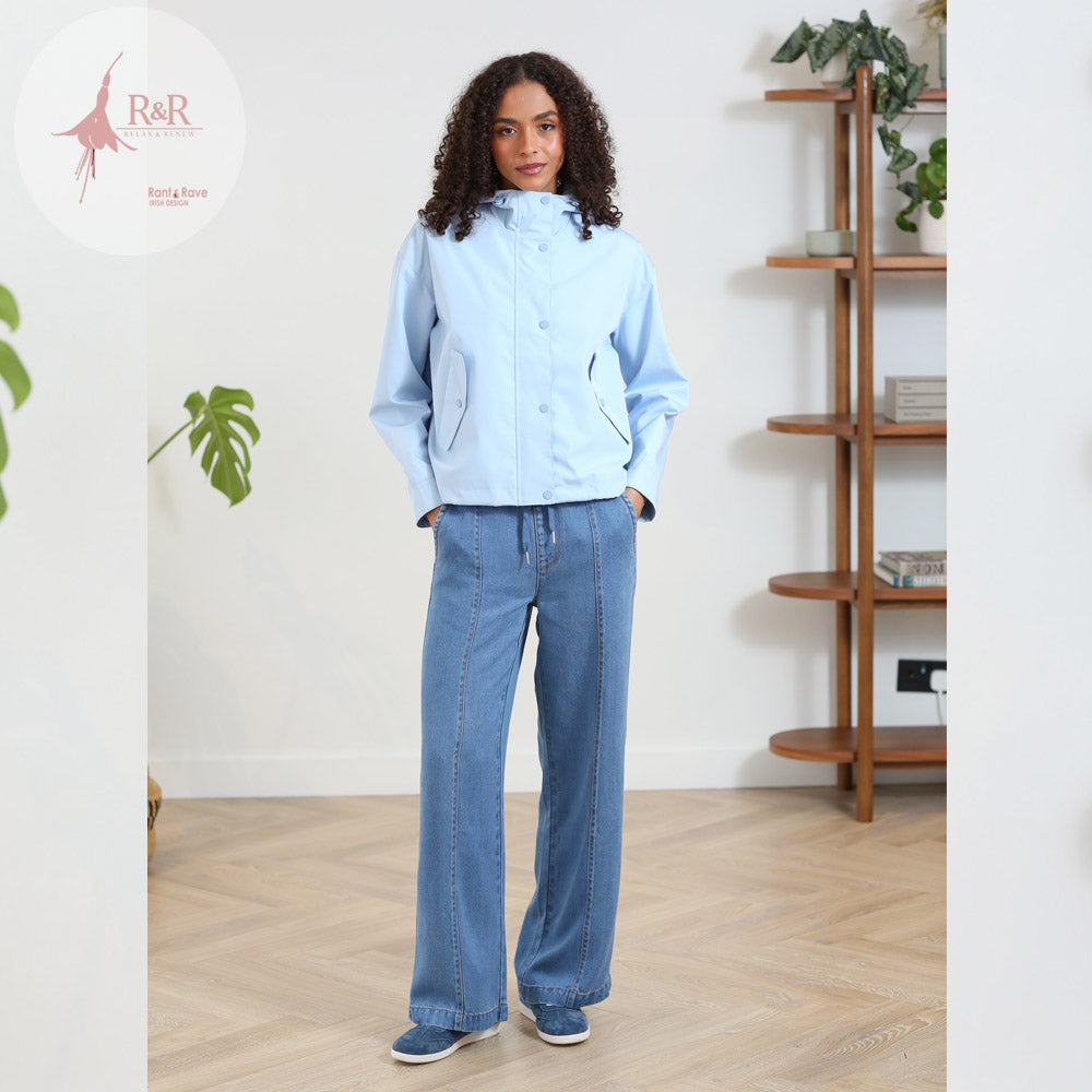& Lana Wide Leg Trouser Light Wash