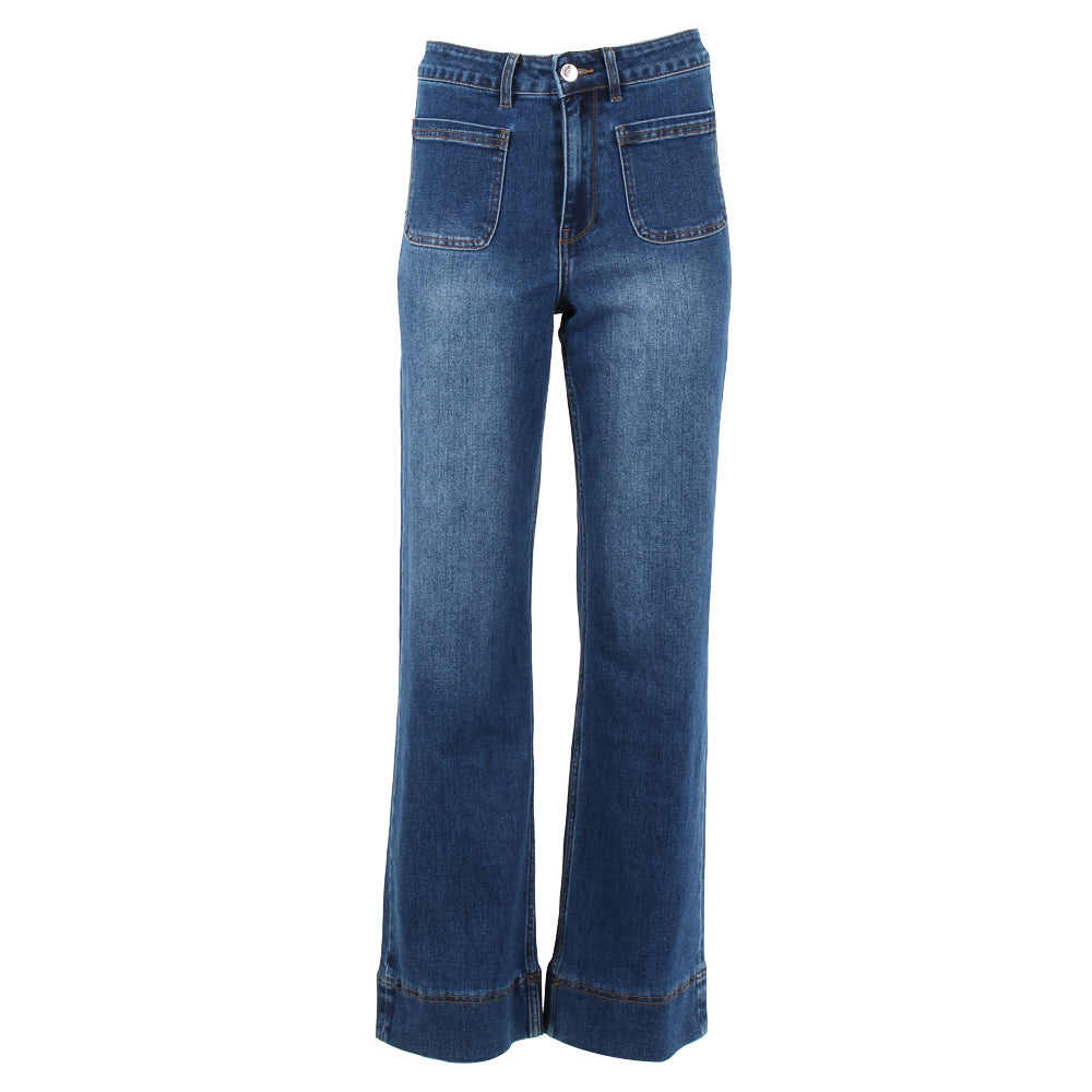 Rant & Rave Larissa Wide Leg Jean Mid Blue