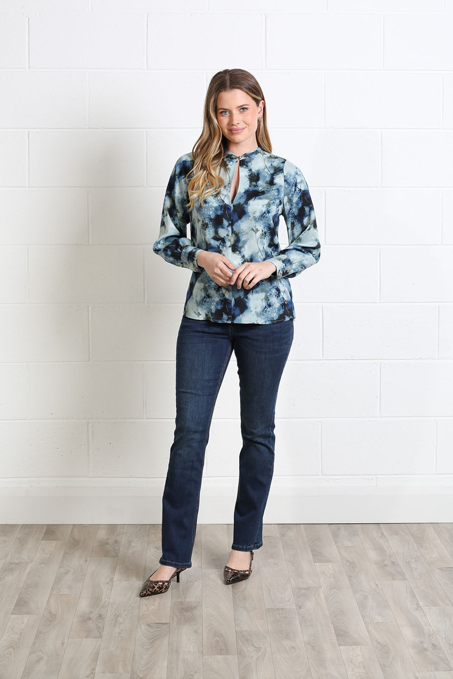 Rant and Rave Leah Top Blue