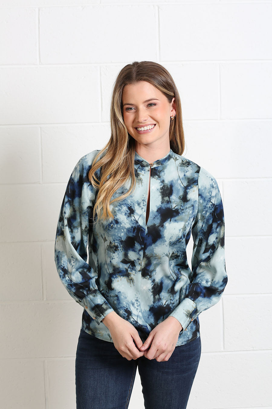 Rant and Rave Leah Top Blue