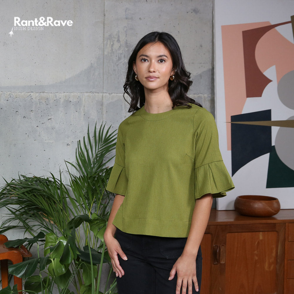Rant & Rave Lin Top Green