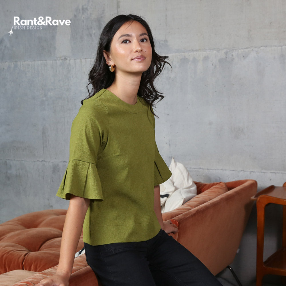 Rant & Rave Lin Top Green