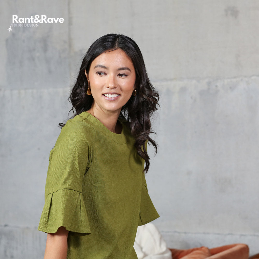 Rant & Rave Lin Top Green