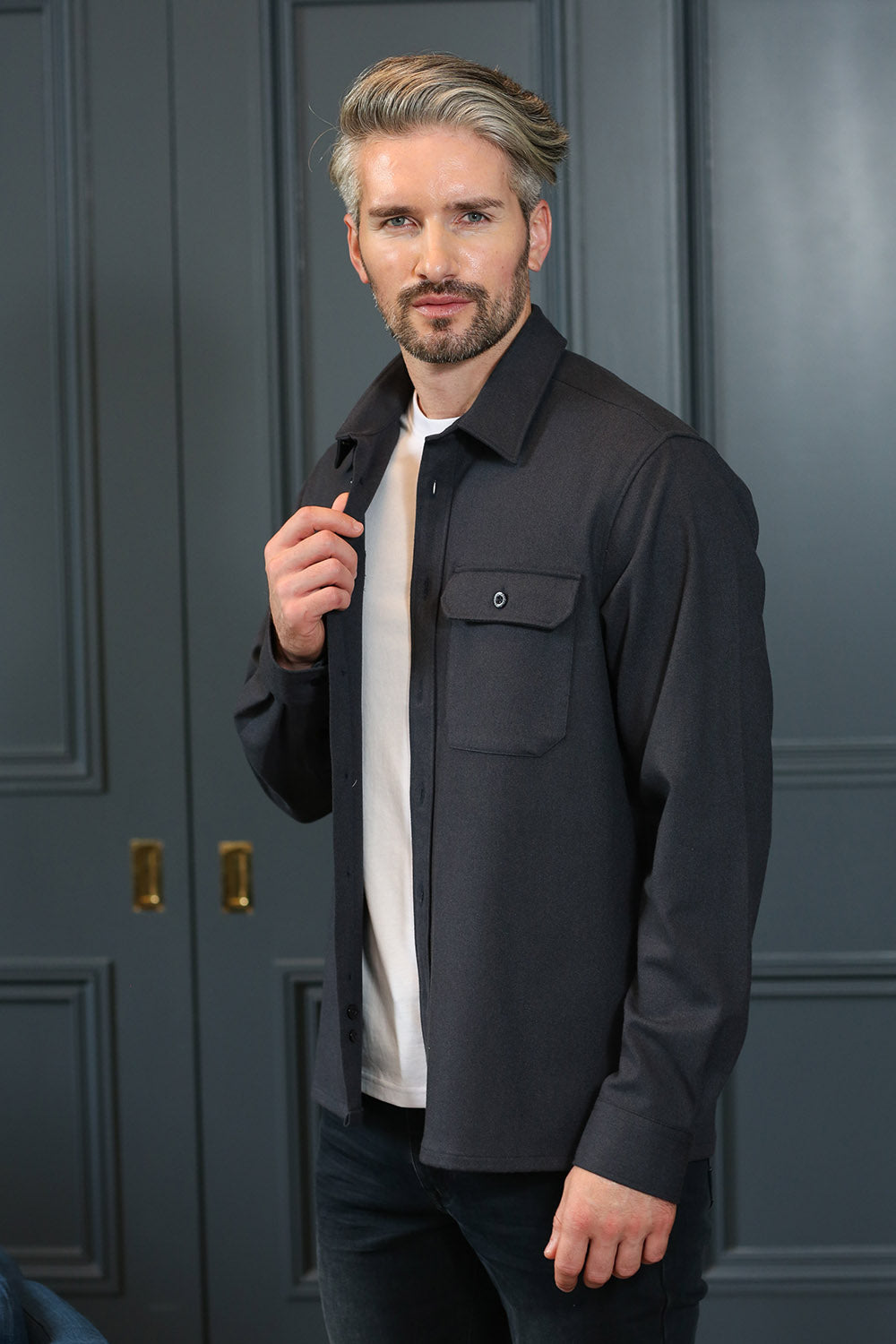Kenrow Marc Overshirt Navy Melange