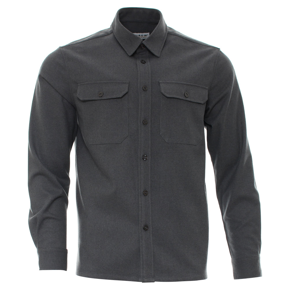 Kenrow Marc Overshirt Pewter Green Melange
