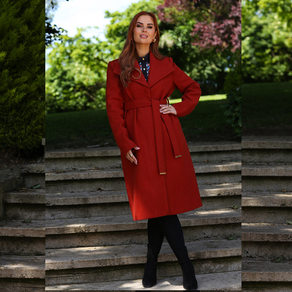 Rant & Rave Mary Kate Coat Rust Size 8