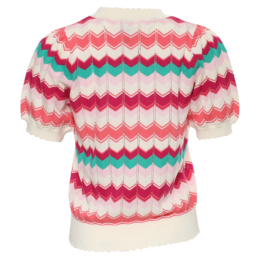 Rant and Rave Mavis Short Sleeve Jumper Pink