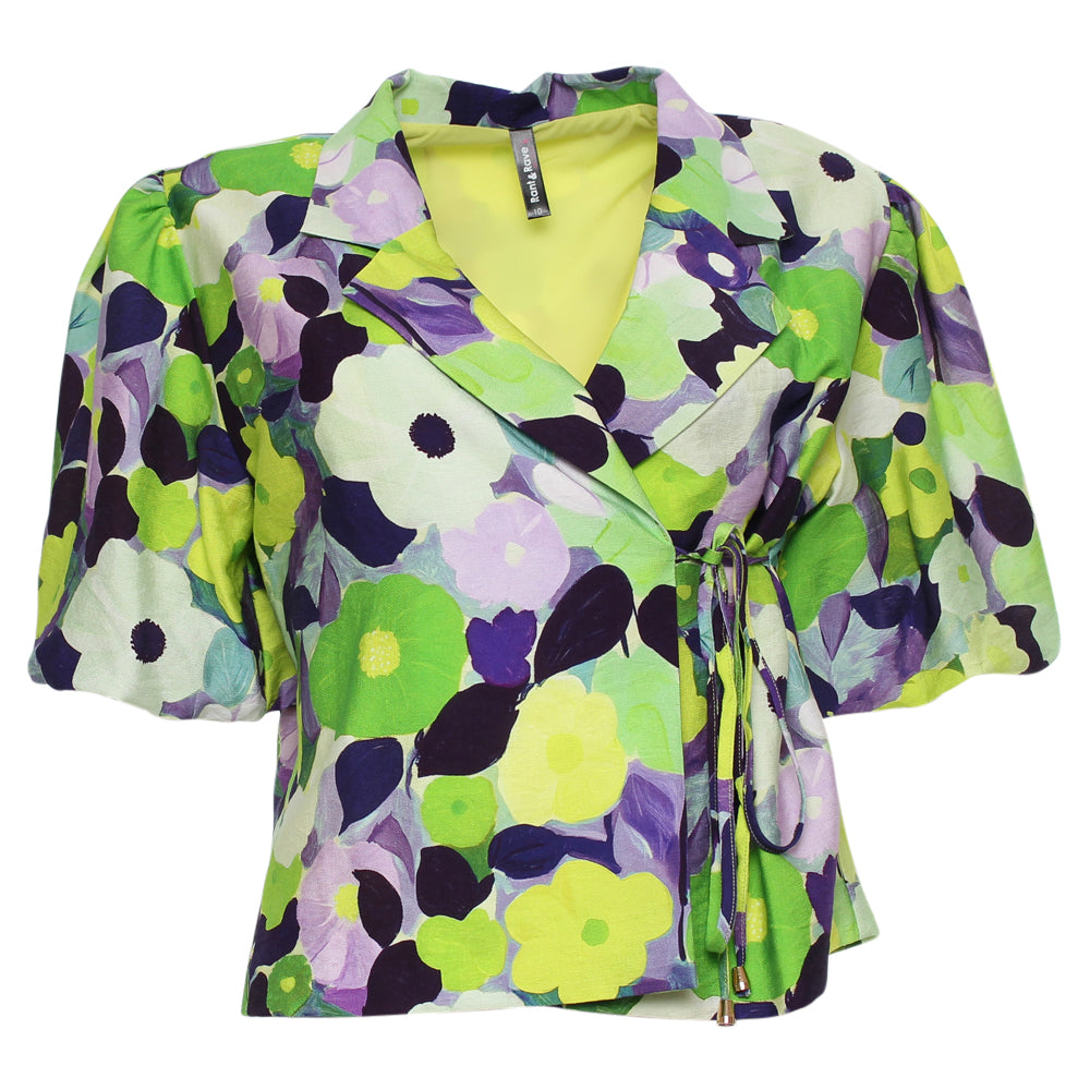 Rant and Rave Morgan Wrap Top Green