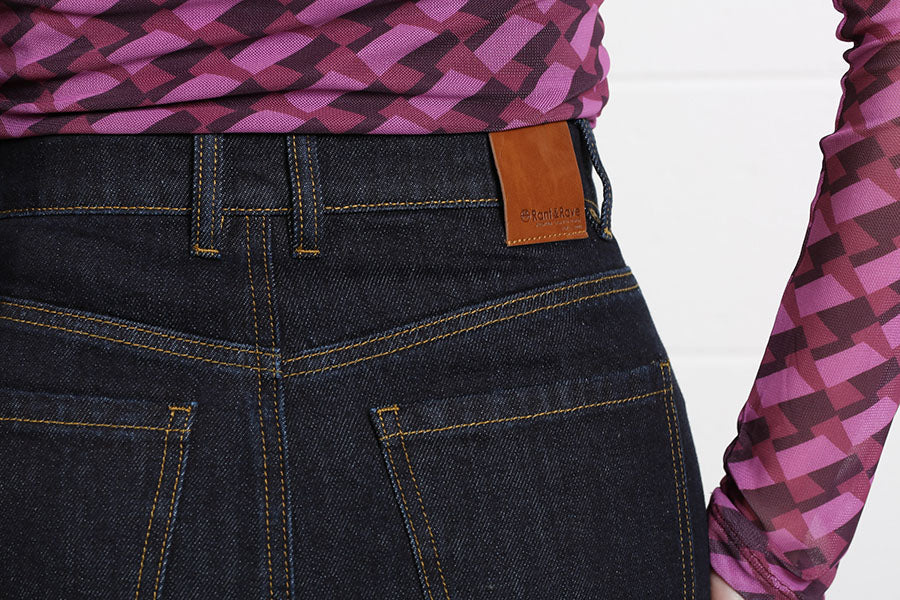Rant and Rave Rachel Denim Skirt Dark Indigo