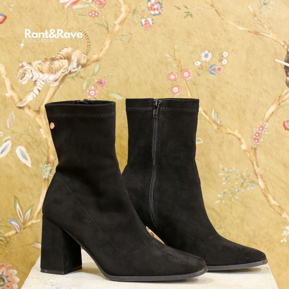 Rant and Rave Rena Suede Sock Boot Black