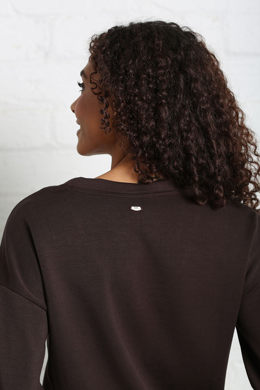 Relax & Renew Elara V Neck Sweater Chocolate Brown