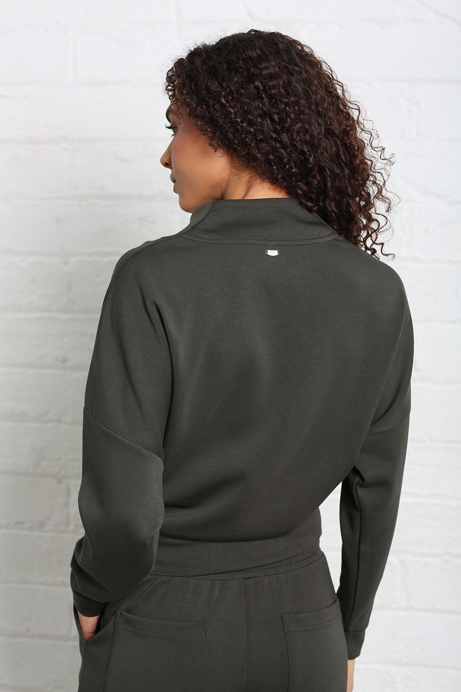 Relax & Renew Sable Cowl Neck Khaki