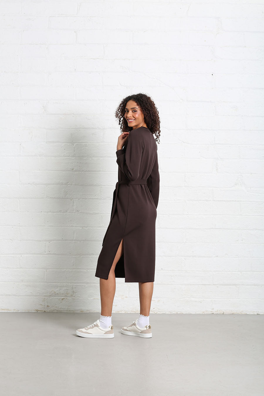 Relax & Renew Celia Dress Chocolate Brown